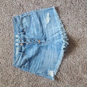 REWASH Womens Super High Rise Wedge Vintage Reunion Jean Shorts